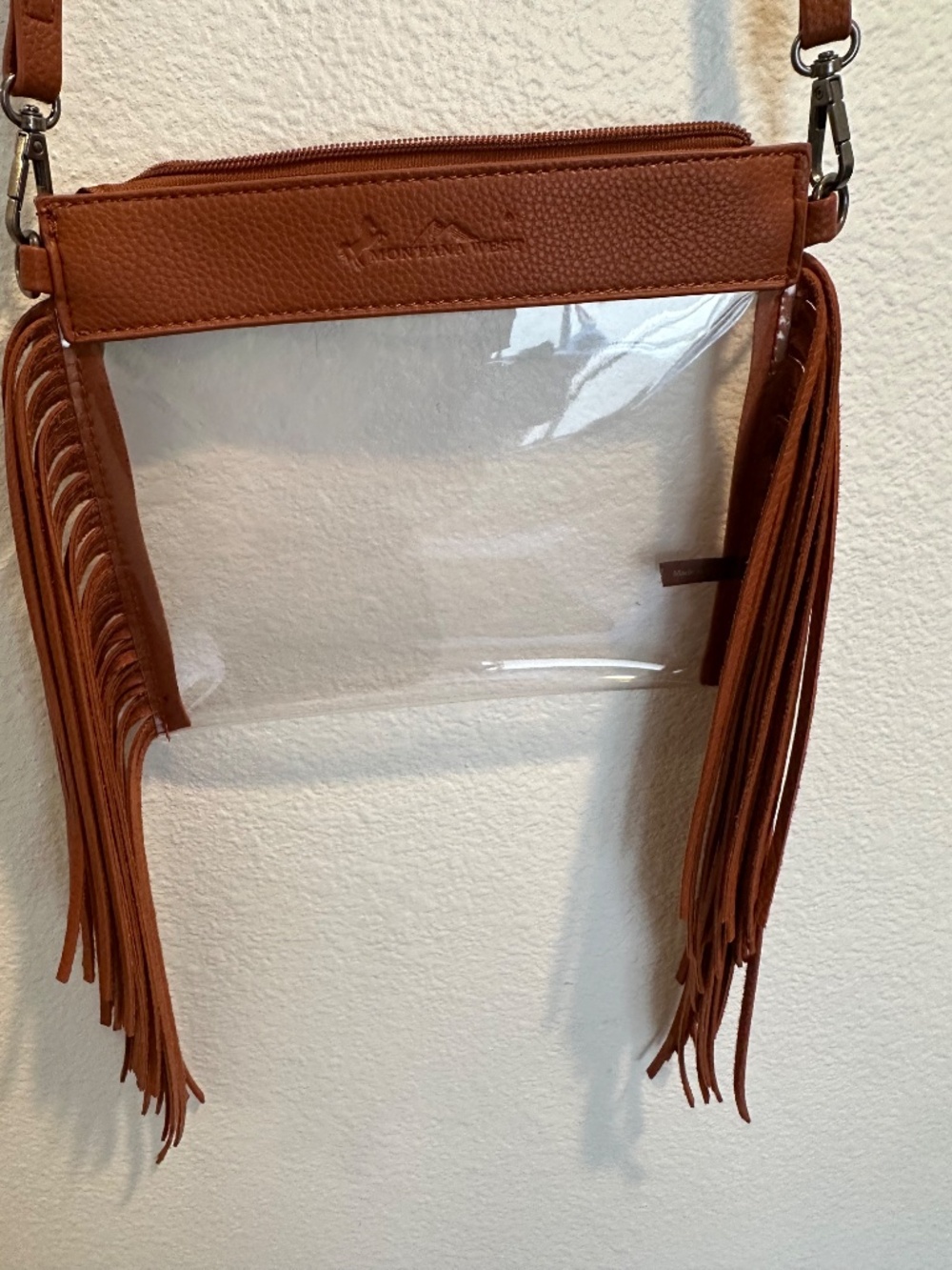 Montana West leather fringe Purse. NWOT - Picture 3 of 9